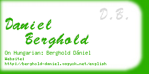daniel berghold business card